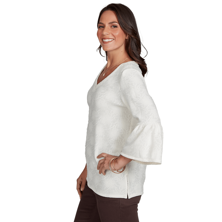 Petite Ruby Rd. Romance On The Ranch Medallion Floral Blouse