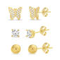Creed Cubic Zirconia Butterfly Trio Earrings Set - image 1
