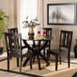 Baxton Studio Karla Dark Brown Finish Wood 5pc. Dining Set - image 7