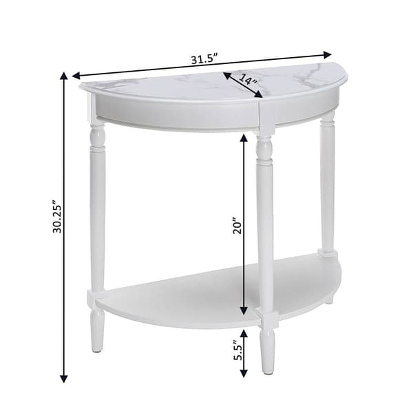 Convenience Concepts French Country Half-Round Entryway Table