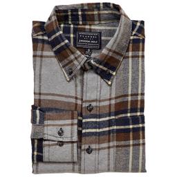 Mens Jackson Hole Flannel Shirt - Brown / Grey / Navy