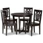Baxton Studio Salida Dark Brown Finished Wood 5pc. Dining Set - image 1