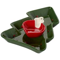 Home Essentials 14.49 In Christmas Tree Chp-Dip Bowl