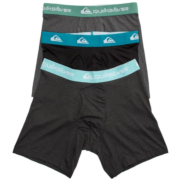 Young Mens Quiksilver 3pk. Fly Front Pouch Boxer Briefs