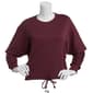 Womens Ebb &amp; Flow Long Sleeve Cable Tie Front Dolman Top - image 3