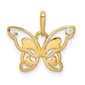 Gold Classics&#40;tm&#41; 14kt. Gold Cubic Zirconia Butterfly Pendant - image 1