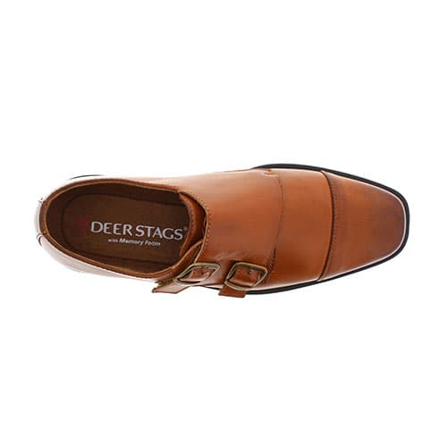 Mens Deer Stags&#174; Colin Twin Buckle Oxfords - Luggage