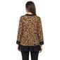 Womens Zac & Rachel Long Sleeve Two in One Leopard Blouse - image 2