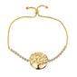 Accents Gold Diamond Accent Tree of Life Bracelet - image 1