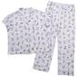 Womens Laura Ashley&#40;R&#41; Short Sleeve Scottie Dog Wide Leg Pajama Set - image 1