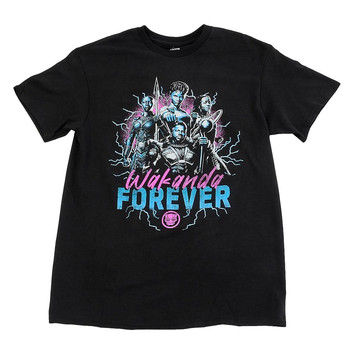 Young Mens Blank Panther Wakanda Forever Short Sleeve...