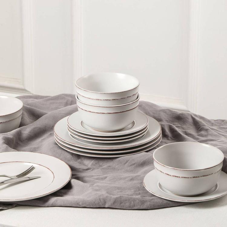 Earth & Clay Hazel 12-Piece Stoneware Dinnerware Set