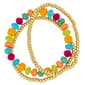 Ashley Cooper(tm) Multi Color 3 Row Beaded Stretch Bracelet - image 1