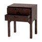 bali & pari Kayla Dark Walnut Brown Real Burl Wood Nightstand - image 2