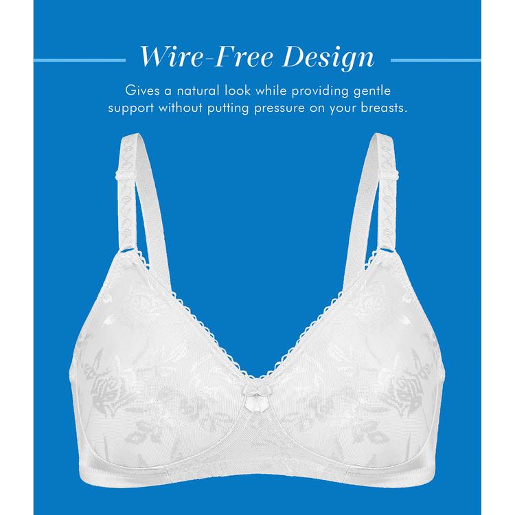 Womens Bestform Floral Jacquard Wire-Free Soft Cup Bra 5006222