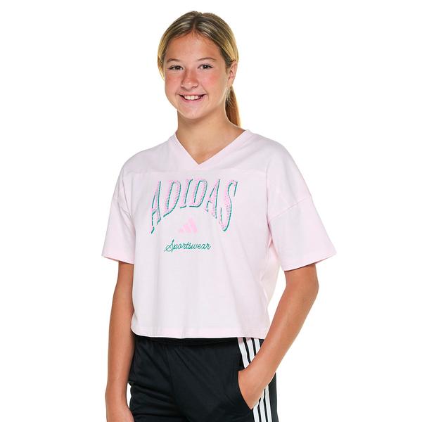 Girls (7-16) adidas(R) Short Sleeve Collegiate Tee