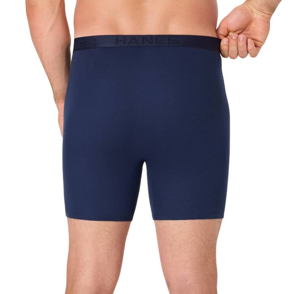 Mens Big &amp; Tall Hanes Ultimate® Boxer Briefs - Blue/Burgundy/Teal