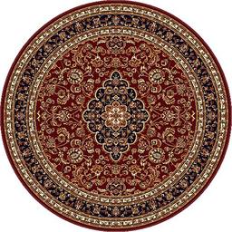 Tayse Sensation Kirsten Red Round Area Rug - 5'3