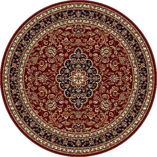 Tayse Sensation Kirsten Red Round Area Rug - 5'3 - image 