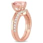 Gemstone Classics&#8482; 10kt. Rose Gold Morganite & Sapphire Ring - image 2