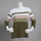 Plus Size Architect&#40;R&#41; 3/4 Sleeve Boat Neck Placed Stripe Top - image 1