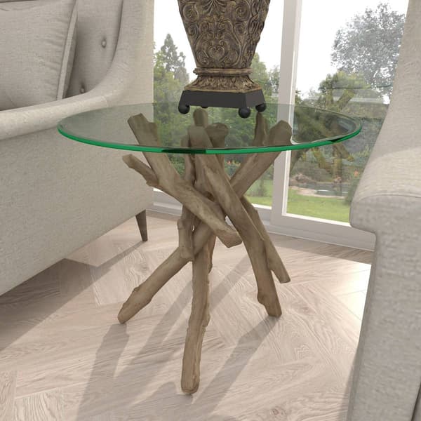 9th & Pike® Brown Rustic Wood Accent Table