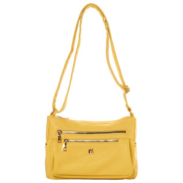 Gloria Vanderbilt Olivia Double Zip Multi-Compartment Crossbody - image 