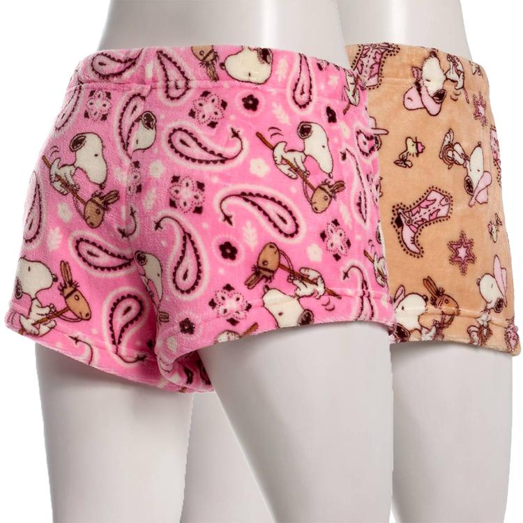 Juniors Peanuts™ Snoopy Cowboy Western 2pk. Plush Pajama Bottoms