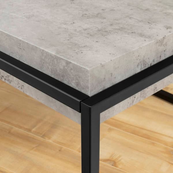 South Shore Mezzy Rectangular Concrete Industrial Coffee Table
