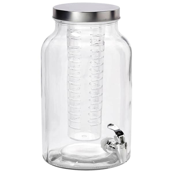 Tabletops Unlimited Glass Drink Dispenser w/ Stainless Steel Lid Boscov's