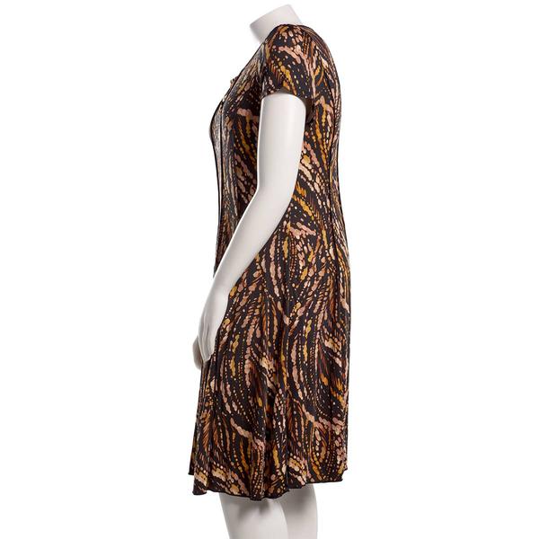 Plus Size Sami & Jo Short Sleeve Abstract A-line Dress