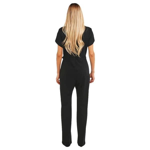 Womens Connected Apparel Tulip Sleeve Crepe Jumpsuit