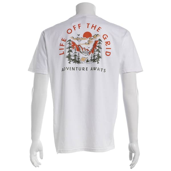 Mens Life Off The Grid Short Sleeve Tee - White