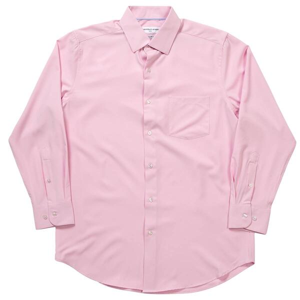 Mens Christian Aujard Regular Fit Dress Shirt - Pink Lady Solid - image 