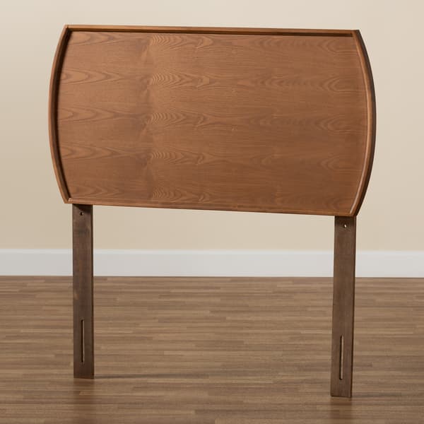 Baxton Studio Laurien Ash Walnut Wood Twin Size Headboard