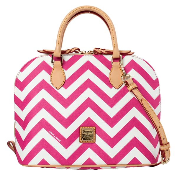 Dooney & Bourke Chevron Zip Zip Satchel - image 