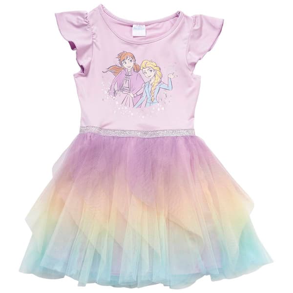 Girls &#40;4-6x&#41; Disney Frozen Cap Sleeve Ombre Tutu Dress - image 