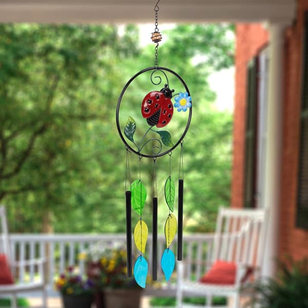Northlight Seasonal Ladybug Dreamcatcher Garden Windchime