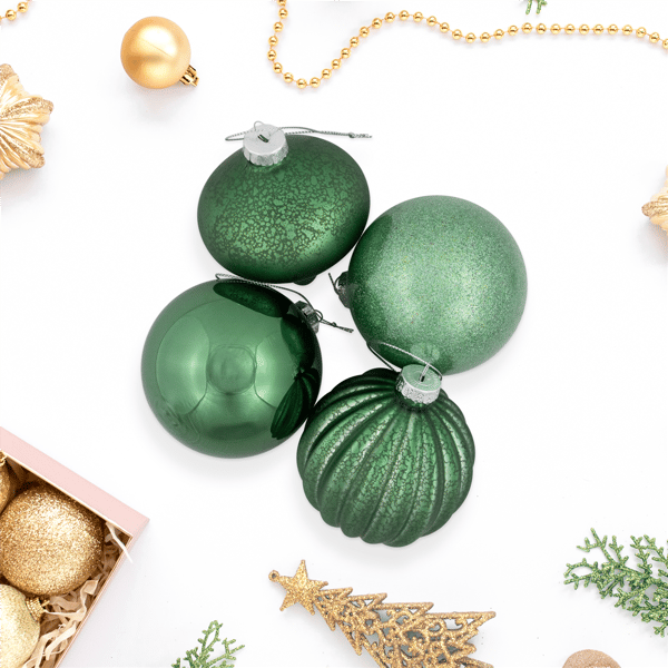 Northlight 9ct. Forest Green Christmas Ball & Onion Ornaments