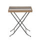 9th & Pike(R) Gold Metal and Marble Traditional Accent Tray Table - image 1