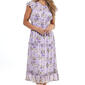 Womens Perceptions Flutter Sleeve Print Chiffon Tier Midi Dress - image 3