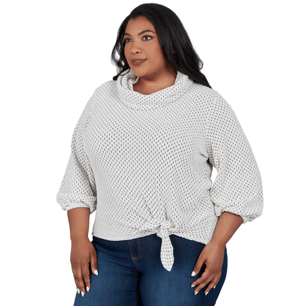 Women''s Ruby Rd. Happy Holidays Cowl Neck Honeycomb Chenille Sid