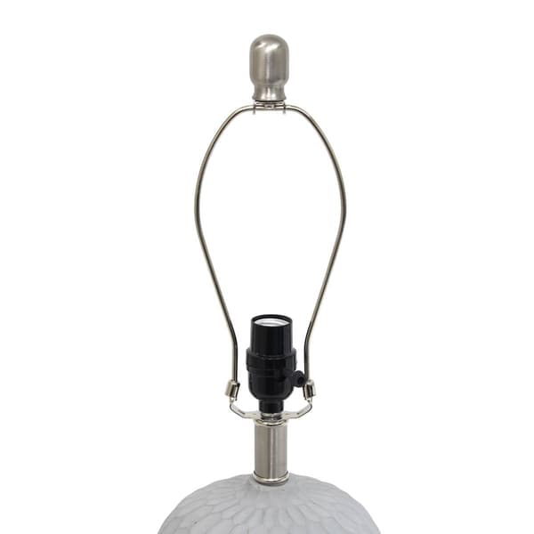 Lalia Home Organix Concrete Thumbprint Table Lamp w/Fabric Shade