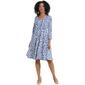Womens Sami & Jo 3/4 Sleeve Scroll Pintuck Panel Shift Dress - image 1