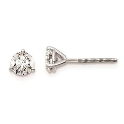 Pure Fire 14kt. White Gold Screwback 3/4ctw. Diamond Earrings