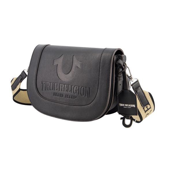 True Religion Debossed Logo Flap Shoulder Bag