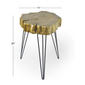 9th & Pike® Gold Polystone and Metal Modern Accent Table - image 5