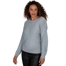 Womens Emaline Lavender Revelry Long Sleeve Sequin Sweater