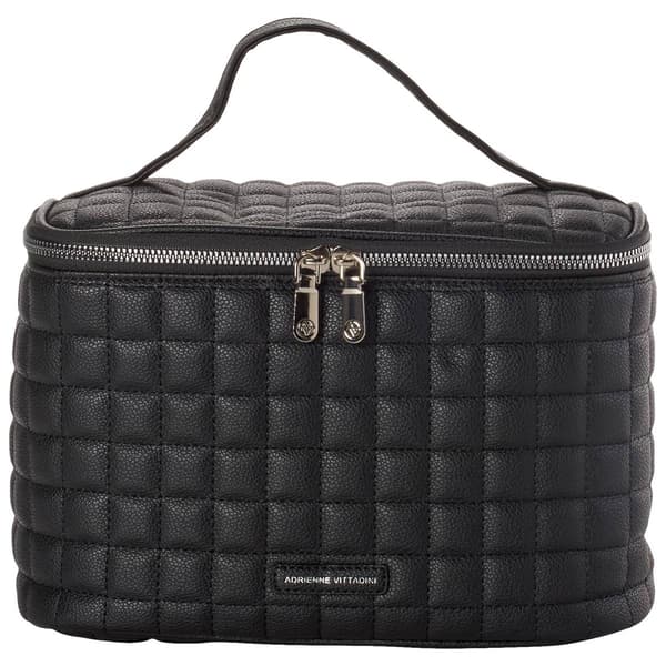 Adrienne Vittadini Quilted Train Cosmetic Case