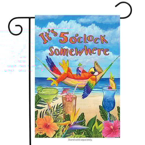 Briarwood Lane 5 O’Clock Parrot Garden Flag
